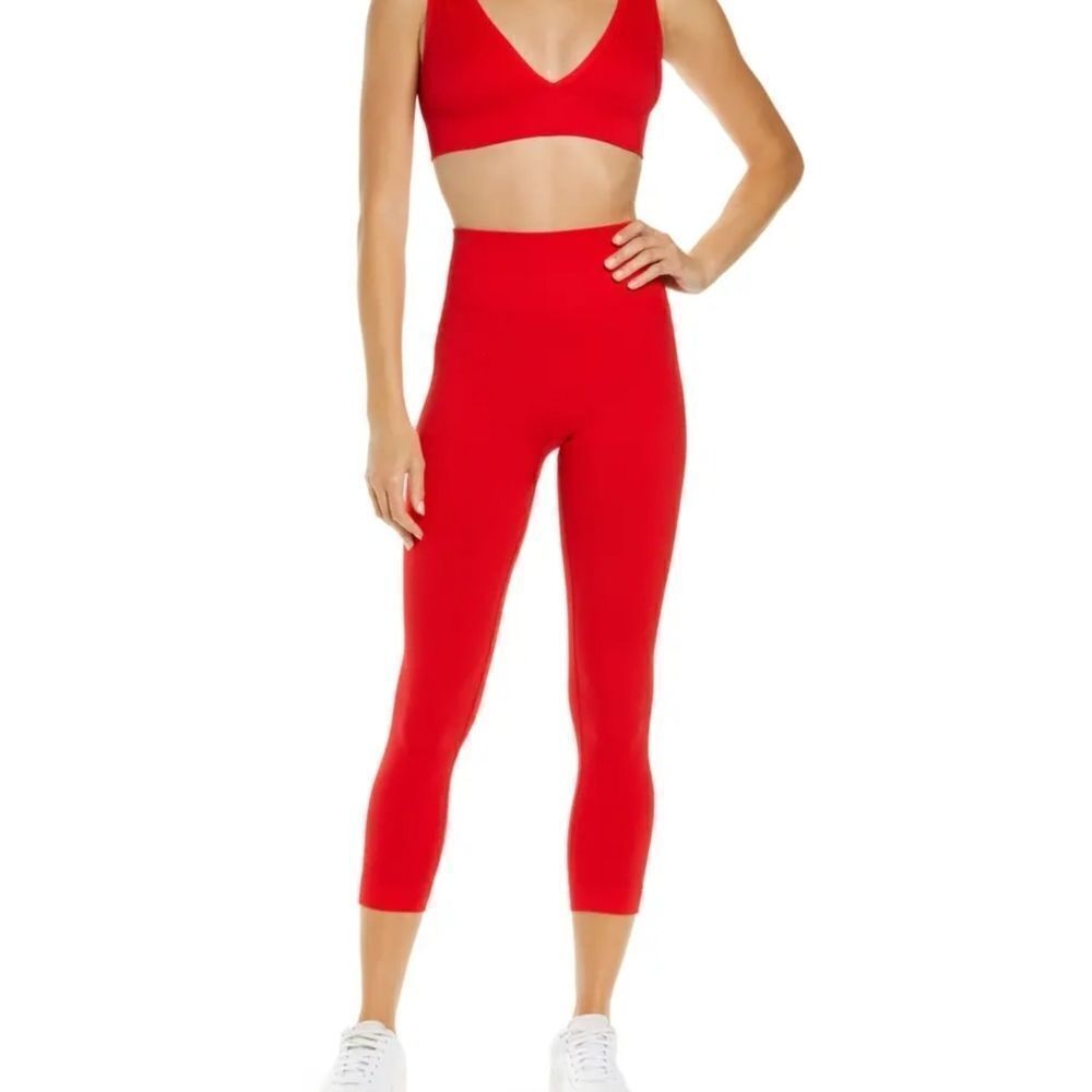 We Wore What Women's Red Seamless High Waist Leggings Size Large - Picture 14 of 16